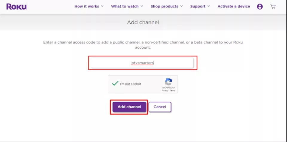 Installation IPTV sur Roku - Activer les Options Confirmation