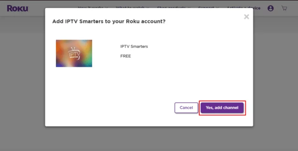 Installation IPTV sur Roku - Activer les Options Avertissements