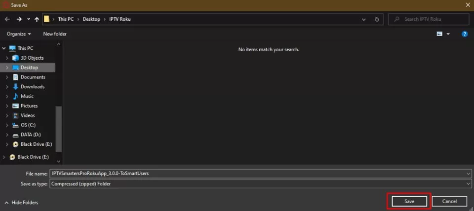 Installation IPTV sur Roku - Activer les Options Téléchargement du Package