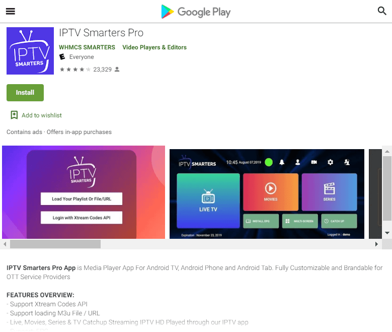 télécharger IPTV Smarters Pro sur Android