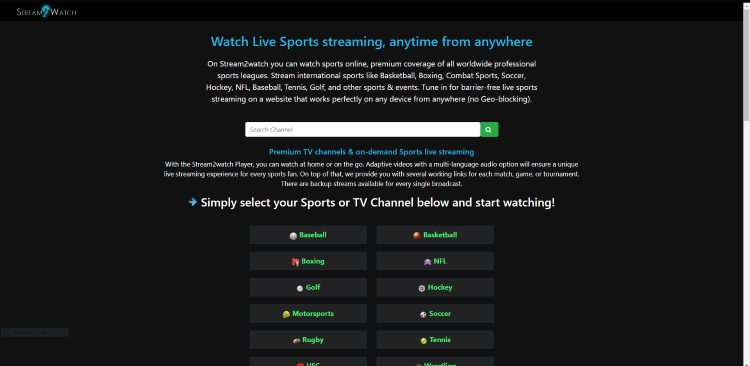 Les 17 Meilleurs Sites de Streaming Sport Gratuits 2025 ( Sans Pub ) - Stream2watch