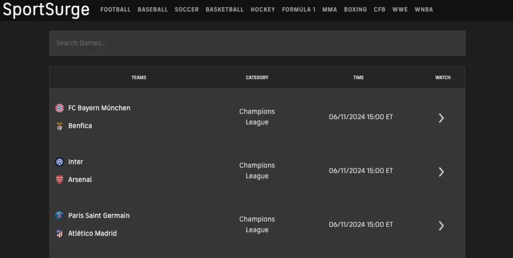 Les 17 Meilleurs Sites de Streaming Sport Gratuits 2025 ( Sans Pub ) - SportSurge