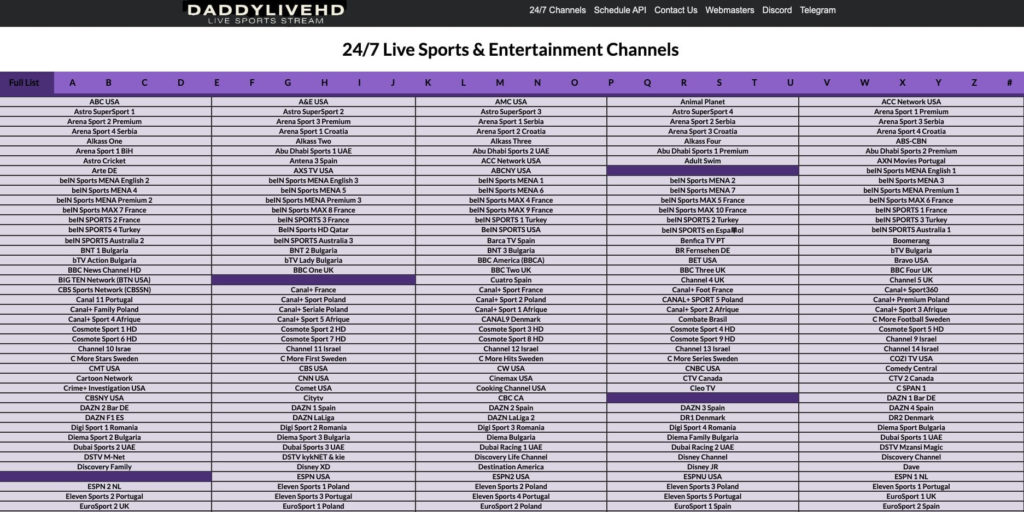 Les 17 Meilleurs Sites de Streaming Sport Gratuits 2025 ( Sans Pub ) - DaddyLiveHD