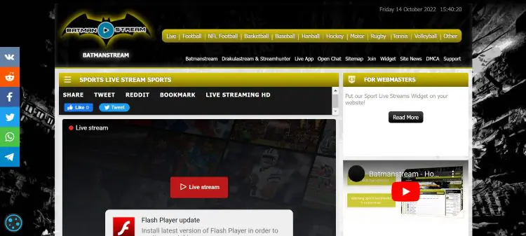 Les 17 Meilleurs Sites de Streaming Sport Gratuits 2025 ( Sans Pub ) - BatmanStream