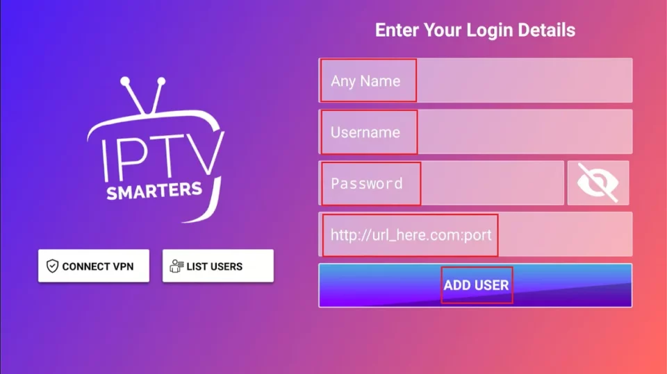 IPTV Smarters Ajouter code Iptv